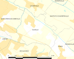 Map commune FR insee code 31036